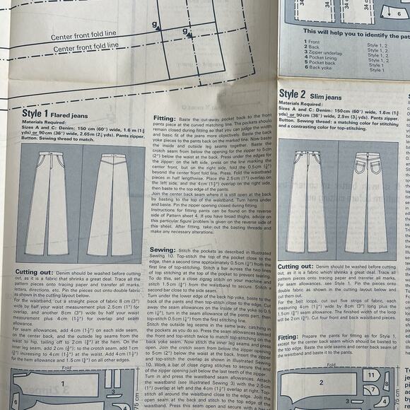 Vintage Designer Sewing Patterns Uncut Lot Of 4 Jeans Dresses Jackets Dungarees - Picture 3 of 9